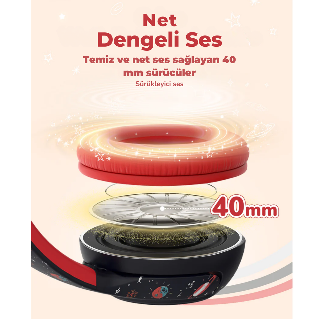 iClever BTH27 Bebek/Küçük Çocuk Bluetooth Kulaklık – Siyah