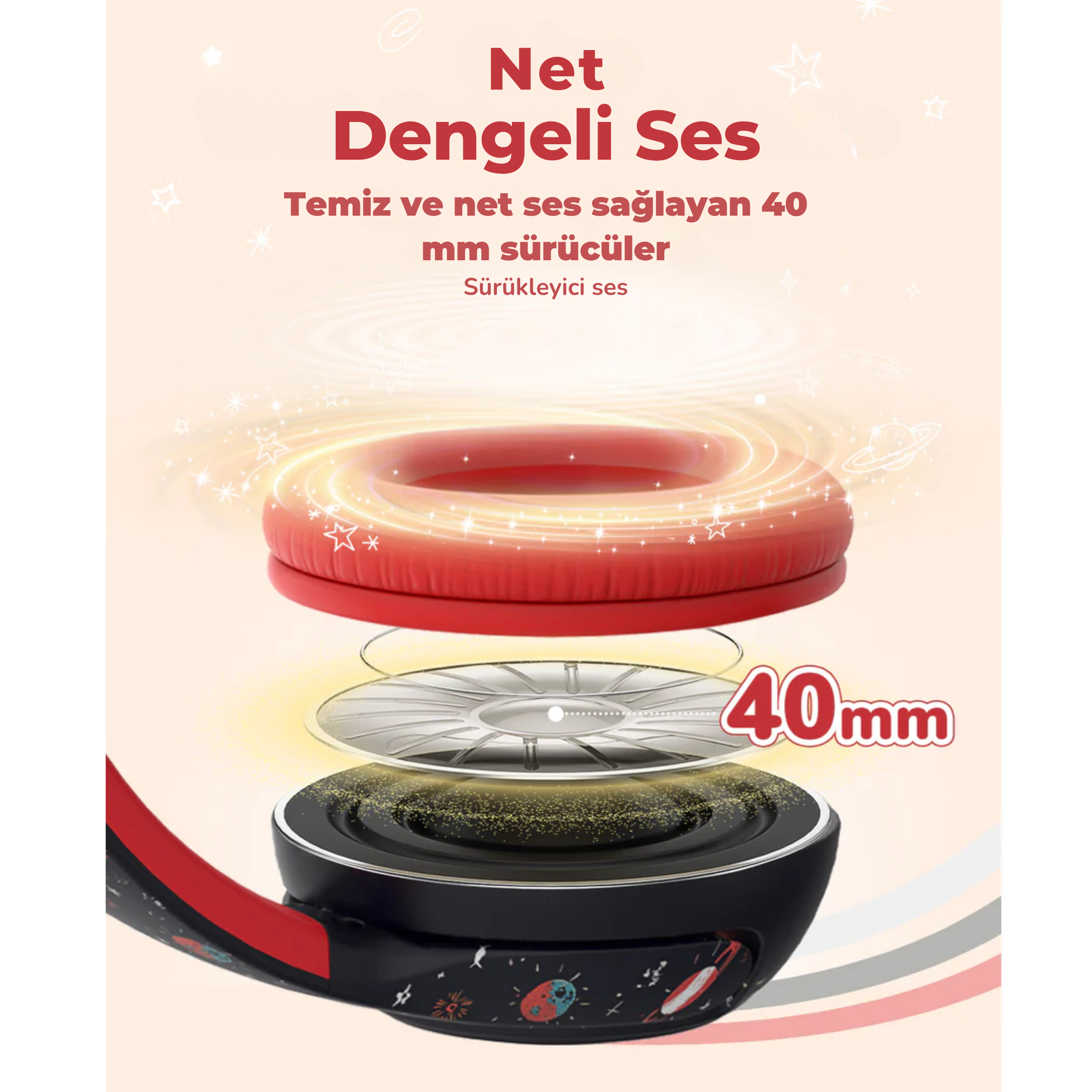 iClever BTH27 Bebek/Küçük Çocuk Bluetooth Kulaklık – Siyah