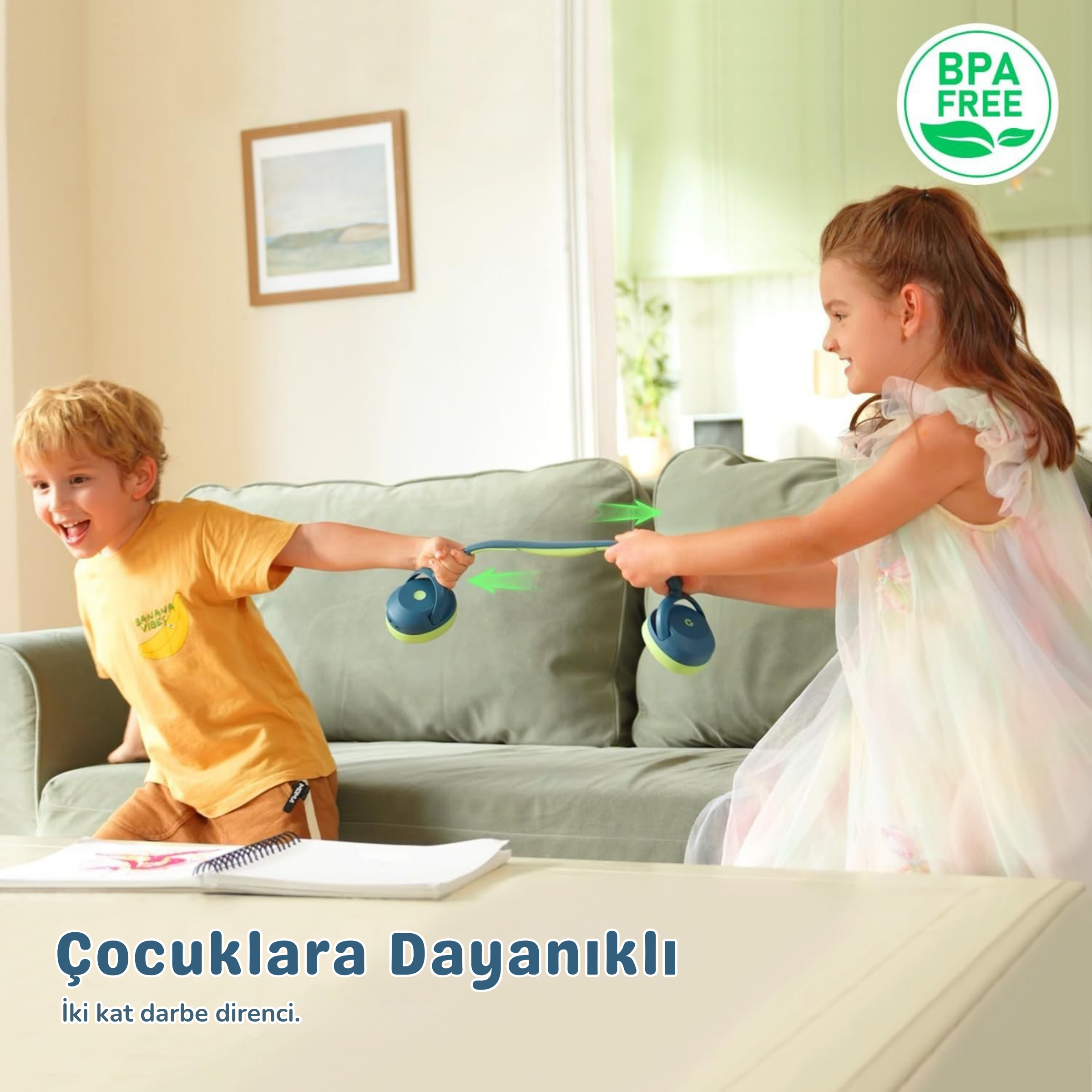 iClever BTH20 Çocuk Bluetooth Kulaklık – Mavi