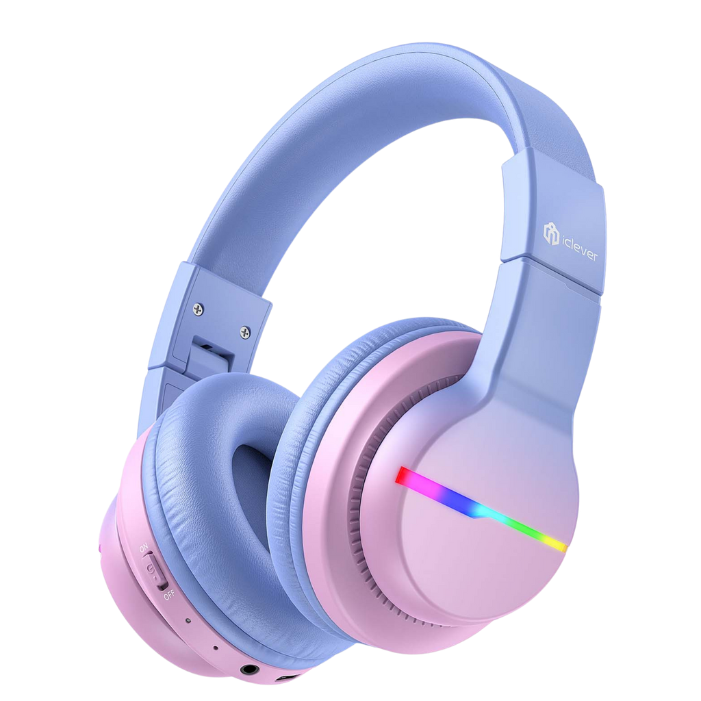 iClever BTH12 Çocuk Bluetooth Kulaklık – Gradyan Pembe