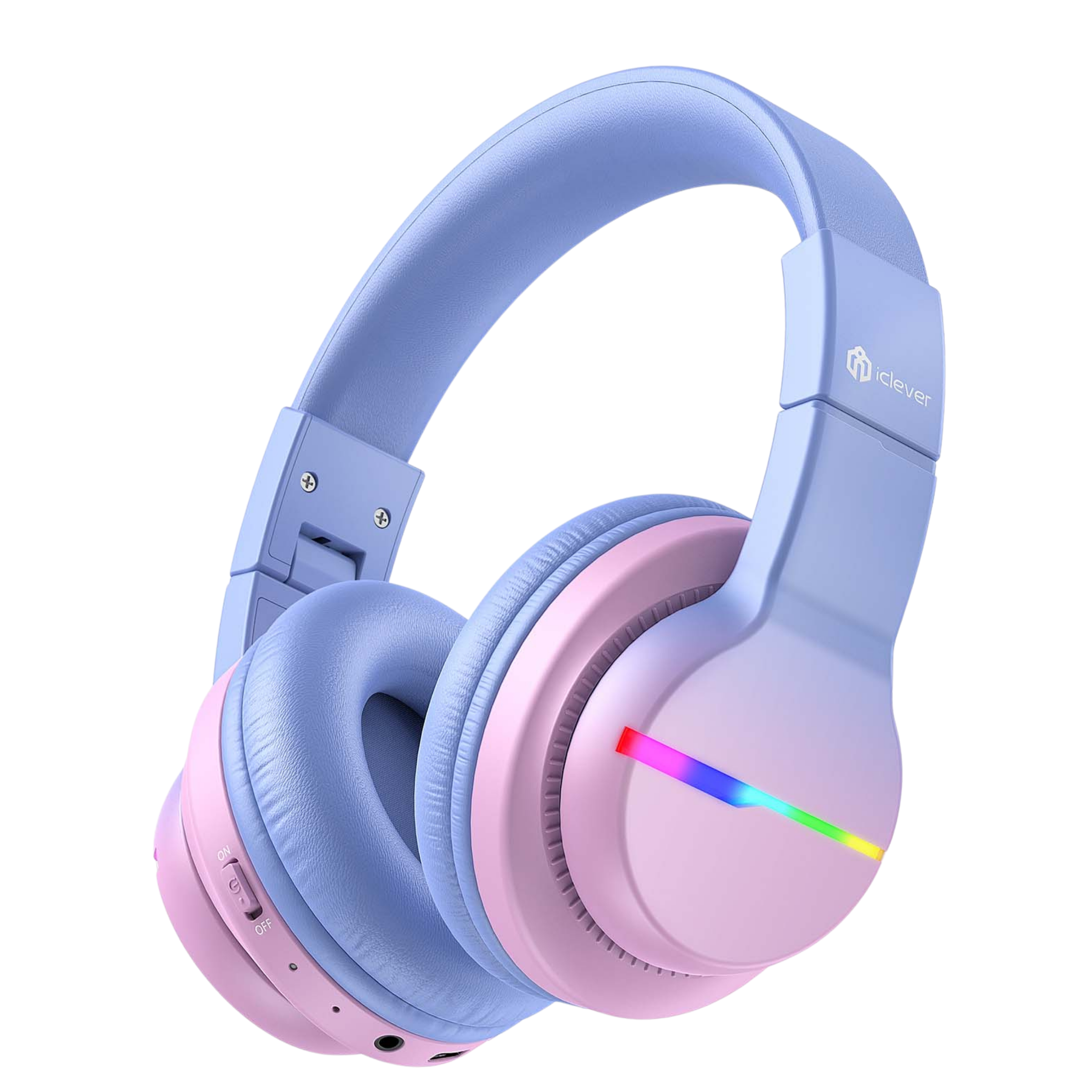 iClever BTH12 Çocuk Bluetooth Kulaklık – Gradyan Pembe